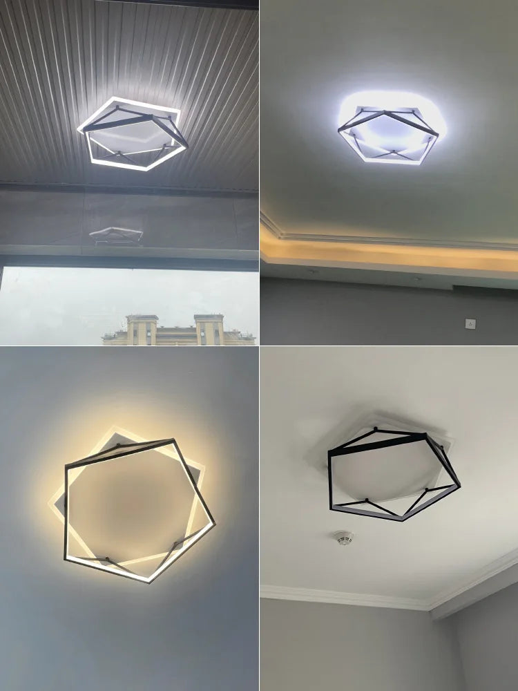 Nordic LED Geometric Ceiling Lamp for Modern Minimalist Home Decor by Afralia™