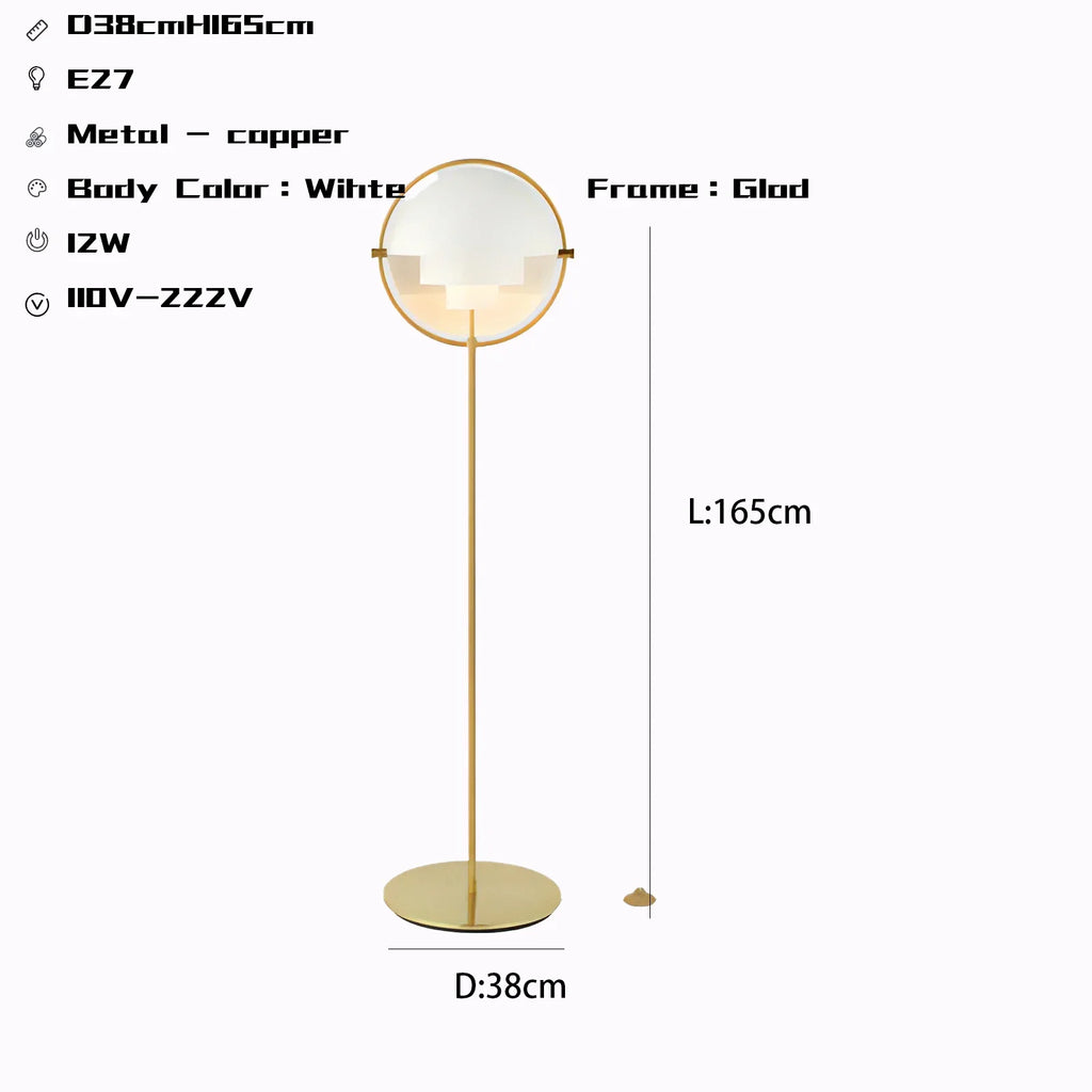 Black Gold Metal Floor Lamp for Modern Living Room and Bedroom Décor