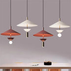 Red UFO Pendant Light for Dining and Living Room, Minimalist LED Lamp