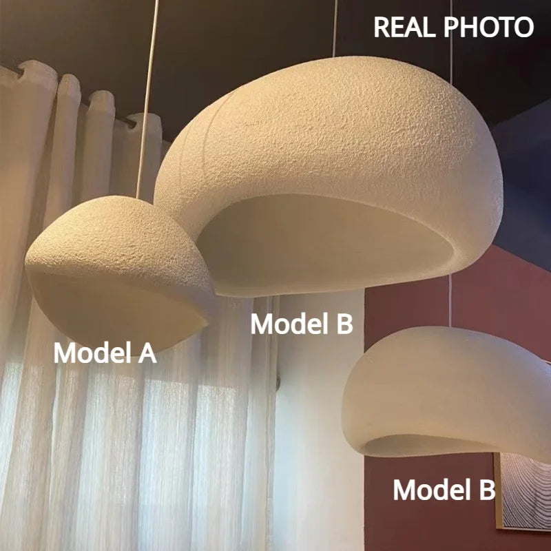 Wabi Sabi Chandelier: Modern E27 Pendant Lights for Bar Dining Room Decor