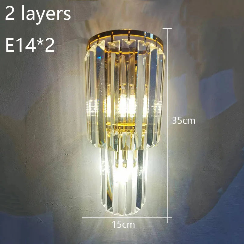 Crystal Wall Lamp: Elegant Lighting for Luxury Hotel, Club, Villa, Living Room, Office, Banquet