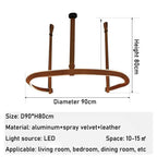 Modern Leather LED Chandelier Dimmable for Home Decoration Lighting Fixtures