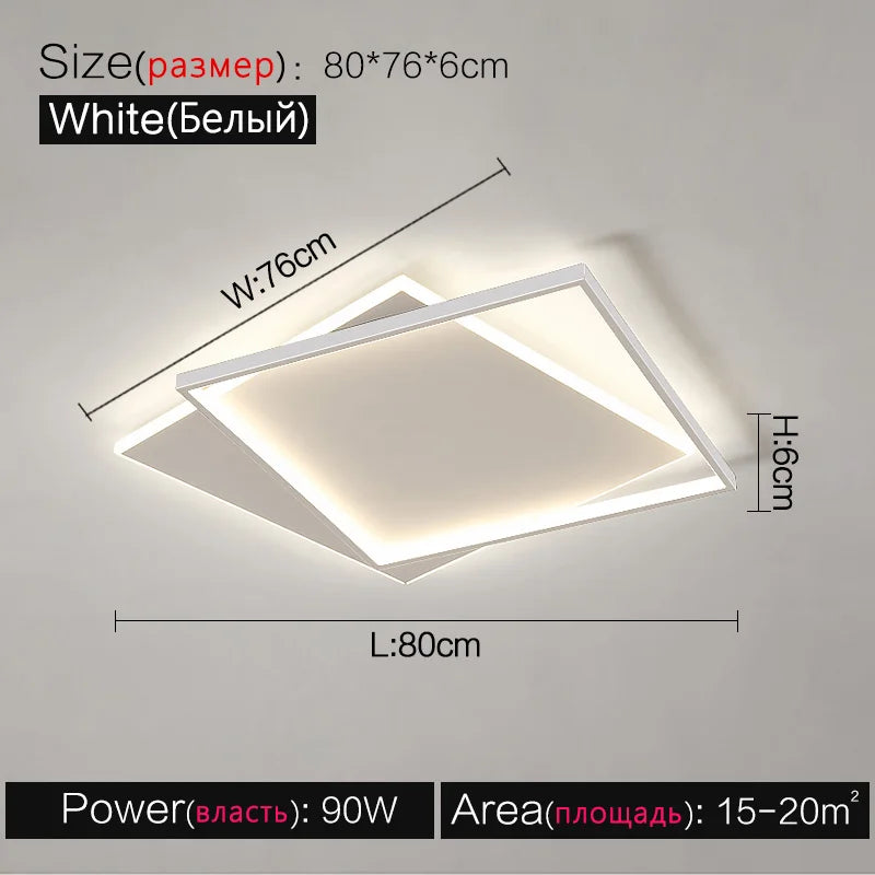 LED Ceiling Lamp Set - Modern Minimalist Nordic Bedroom Living Room Lighting