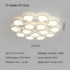 Ginkgo Biloba LED Ceiling Lamp Dimmable Minimalist Modern Indoor Light Fixtures