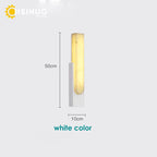 19.6＂LED Marble Wall Sconce - Modern Indoor Bedside Lighting for Living Room