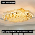 Crystal Rectangular Ceiling Light for Living Room, Bedroom, and Dining Room