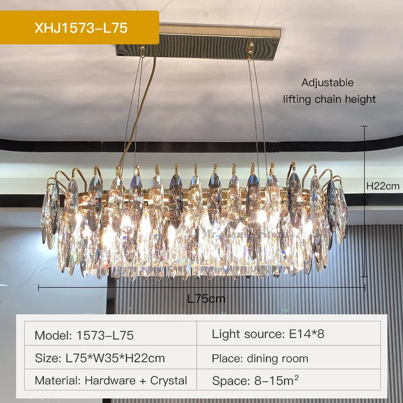 Crystal Atmosphere Chandelier: Modern Luxury for Living Room, Dining Room, Bedroom