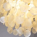 LED Shell Chandelier: Modern Gold Chrome Ceiling Hanging Light