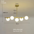 Gold Glass Ball LED Pendant Light for Kitchen Dining Room Lighting