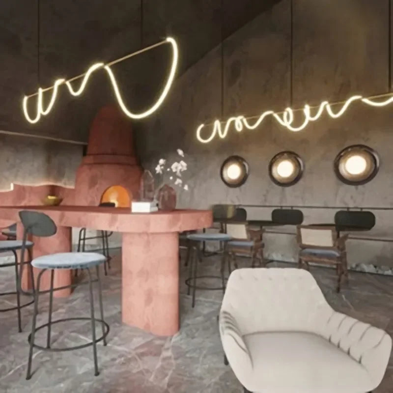 Modern Minimalist Dimmable LED Chandelier for Home Decor and Dining Room