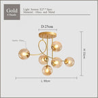 Magic Bean Glass LED Chandelier - Nordic Modern Minimalist Luxury Ceiling Lamps