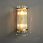 Art Deco Stainless Steel Crystal LED Wall Sconce Black Gold Bedroom Corridor