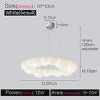 Nordic Cream Bubble Pendant Lamp for Modern Living Room Decor
