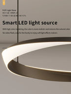 Modern Minimalist Ring Chandelier for Living Room, Bedroom, and Restaurant