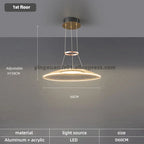 Double Pendant Chandeliers LED Hanging Ceiling Lamp for Living Room Kitchen Island