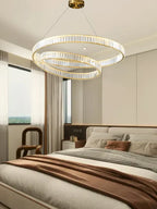 Crystal LED Pendant Light Chandelier for Bedroom Living Room - Adjustable Ceiling Lamp