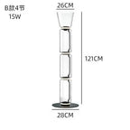 Glass LED Floor Lamp: Modern Nordic Design for Living Room and Bedroom Decor