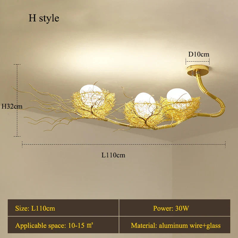 Modern Gold Glass Ball Pendant Light Chandelier for Living Room Bedroom Kitchen