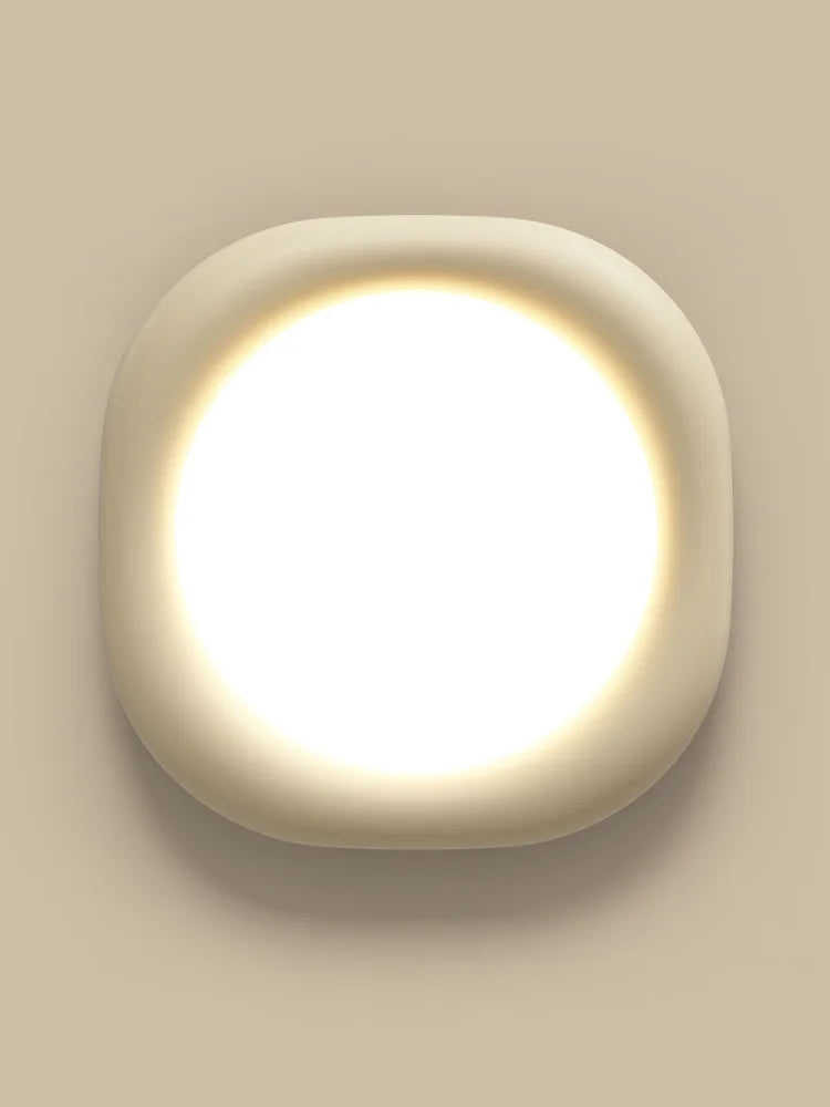 Resin Cream Minimalist Ceiling Lamp - Modern Master Bedroom Lighting