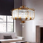 Modern LED Crystal Iron Art Chandelier for Luxury Living Spaces
