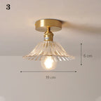 Glass Shade Pendant Ceiling Lamp for Kitchen Aisle Bedroom LED Lights Fixtures