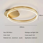 Modern Minimalism Round Ring Ceiling Lamp LED Lighting Fixture
