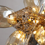 Stainless Steel Crystal Pendant Light Living Room Bedroom Stairs