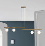 Minimalist Linear Pendant Light for Modern Living Room, LED Restaurant Chandelier