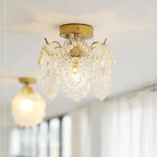 Carved Glass Pearl Chandelier for Dining Room, Living Bedroom, Study, Balcony - LED Pendant Lighting