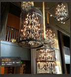 Iron Birdcage Crystal Chandelier: Spherical Pendant Light for Home Decor