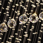 Modern Large Crystal Spiral Chandelier for Staircase Lighting Fixture