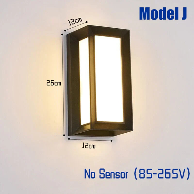 Outdoor Motion Sensor LED Wall Light Waterproof IP65 for Porch Garden Street Lighting