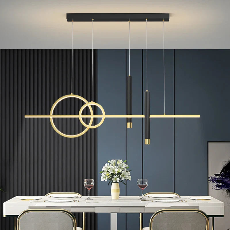 Modern LED Chandelier Dimmable for Dining Room Kitchen Bar Pendant Lighting
