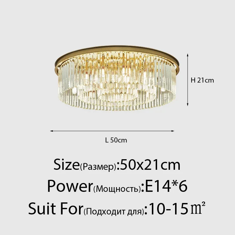 Crystal Ceiling Chandelier: Modern Industrial Retro Vintage Hanging Light for Living Dining Room