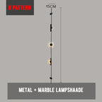 LED Marble Wall Lights - Black Metal Sconces for Living Room, Stairs & Aisle