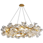 Kapok Flower Glass Crystal Chandelier for Living Room Dining Bedroom