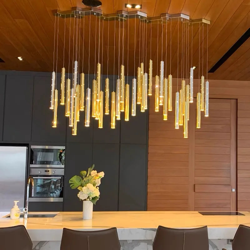Modern Cylindrical LED Ceiling Chandelier for Home Decor Lighting
