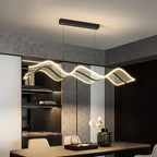 LED Wave Pendant Light for Living Room Kitchen Decor - Indoor Hanging Lights