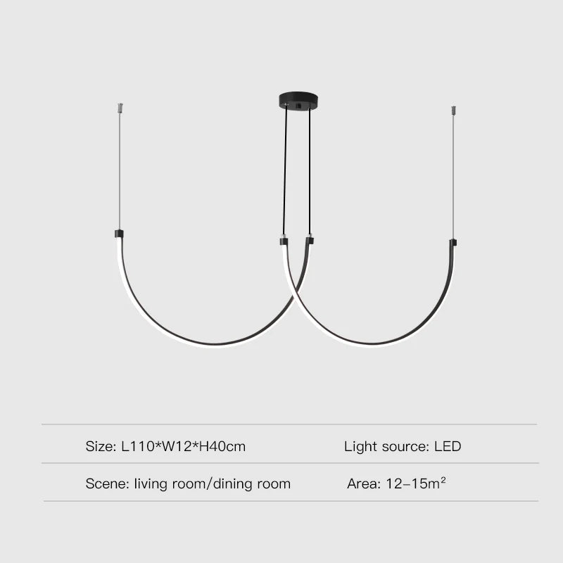 Nordic Minimalist Ceiling Chandelier for Dining Room Living Room