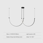 Nordic Minimalist Ceiling Chandelier for Dining Room Living Room