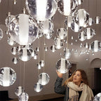 Crystal Ball LED Chandelier Pendant Light for Living Room Kitchen Stair Salon