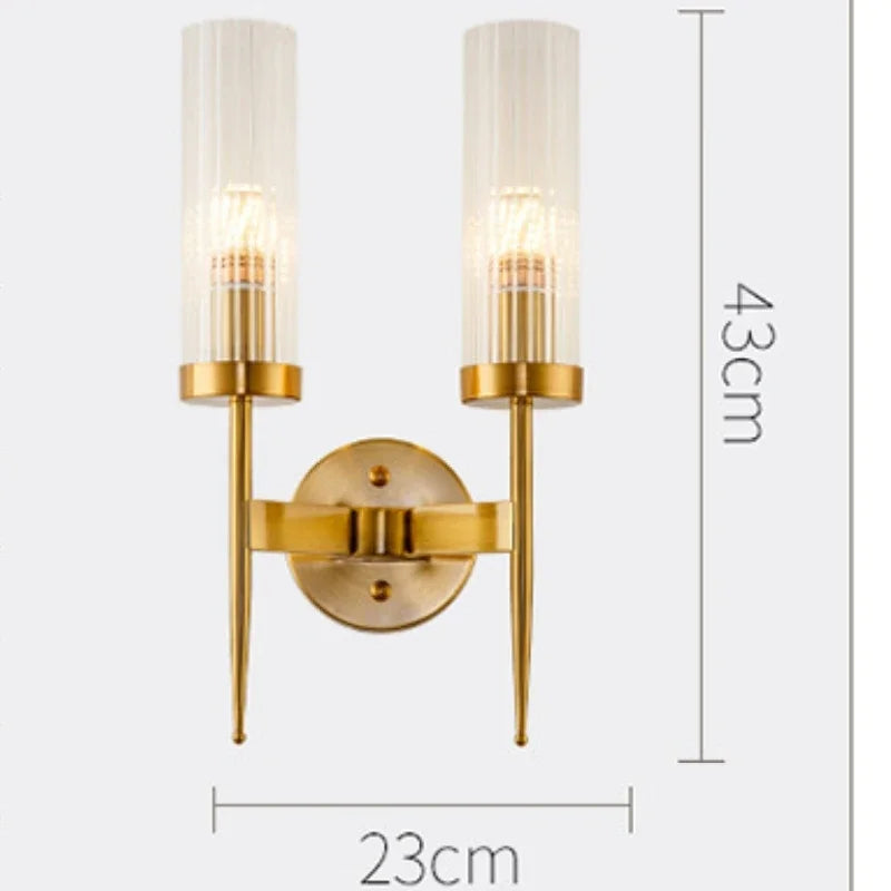 Modern LED Nordic Wall Sconce Bedroom Light Fixture Metal European Style Wall Lights