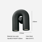 U-shaped Iron Chandelier Modern Minimalist LED Lighting for Home and Restaurant