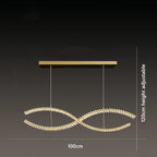 Crystal LED Pendant: Modern Minimalist Chandelier for Home Dining Living Room Decor