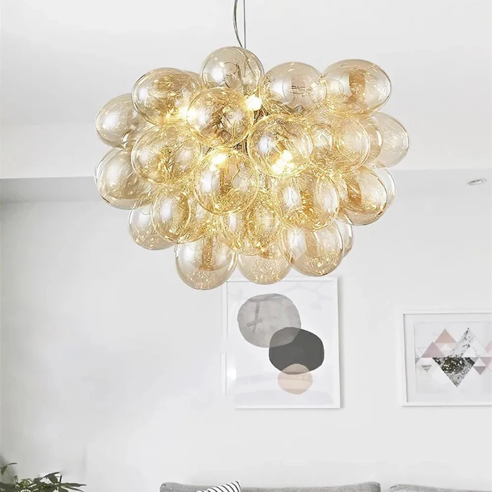 Modern Colour Bubble Chandelier for Living Room Bedroom Decor, Industrial Pendant Lighting