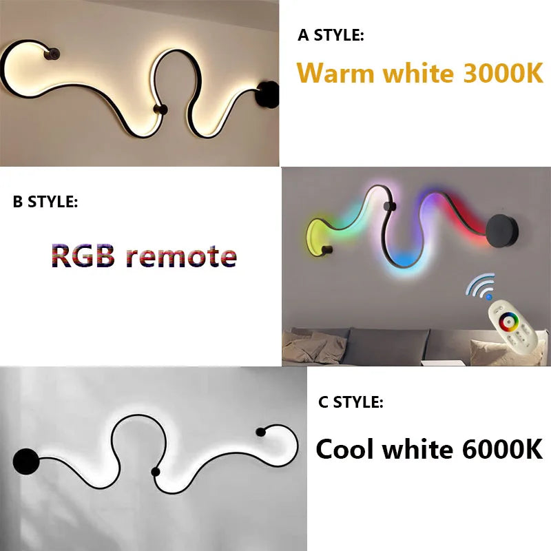 Contemporary Acrylic Wall Lamps in White/Black Iron for Home Decor