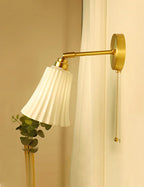 Retro Brass Wall Sconce - Luxury Bedroom Ceramic Wall Light
