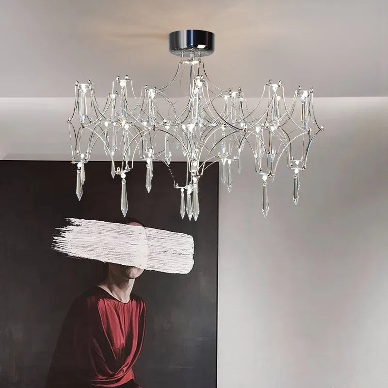 Starry Crystal Chandelier Ceiling Light for Luxury Living Spaces