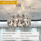 Luxury Crystal Light Chandelier: High-End Nordic Kitchen Living Room Home Decor