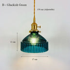 Glass LED Ceiling Chandelier: Modern, Pastoral Color, Small, Simple, Bedroom Lighting